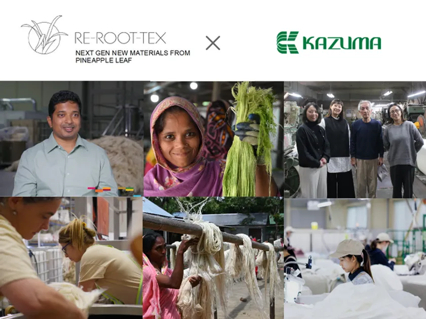 Re-Root-Tex and Kazuma team photos: fibre processing in Bangladesh and the partnership meeting in Japan